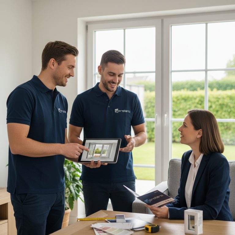 Professionelle Planung mit Auswahl und Anpassung von Materialien und Designs – Fensterio
